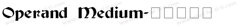 Operand Medium字体转换